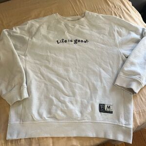 Life Is Good Cream Men's Crewneck Sweater